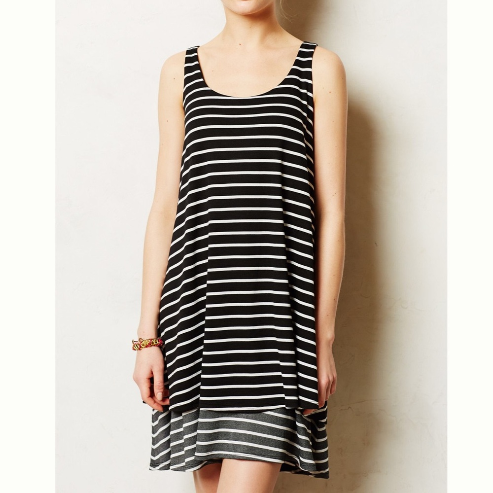 Anthropologie Puella Striped Duet Mini Dress Size Medium